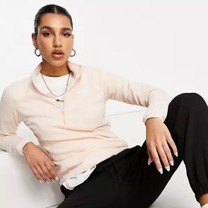 TNF Fleece Quarter Zip Pullover Peach